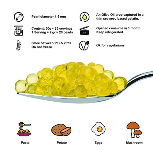 Caviaroli - Encapsulado de Aceite de Oliva Virgen Extra Trufa Blanca - 50 g