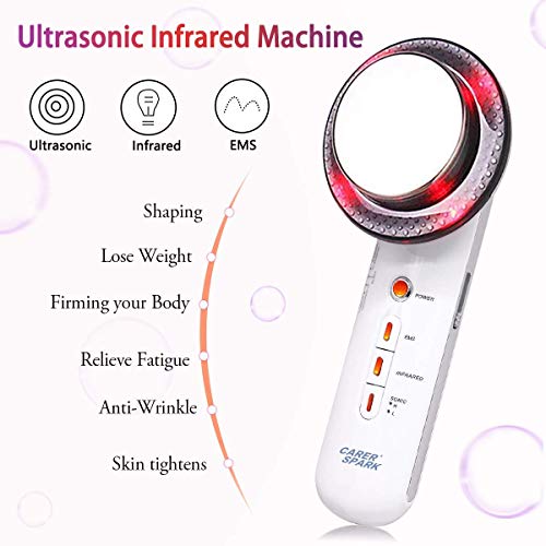 Cavitación Ultrasónica Máquina, Carer Body Skin Slimming Beauty EMS Terapia de luz infrarroja multifuncional cuidado de la piel eliminación de grasa pérdida de peso corporal masajeador dispositivo