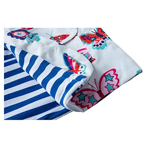 Cazadora Chica Impermeable a Prueba De Agua Para Niñas Primavera y Otoño Abrigo Con Capucha De Manga Larga 2-6 Años (Mariposas Multicolores)