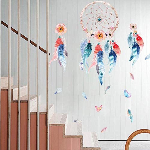 CCYUANG Pegatina De Pared Adesivie Dream Catcher Series Pintura De Decoración De Pared De Aula De Dormitorio Que Combina con El Color Rojo Y Azul