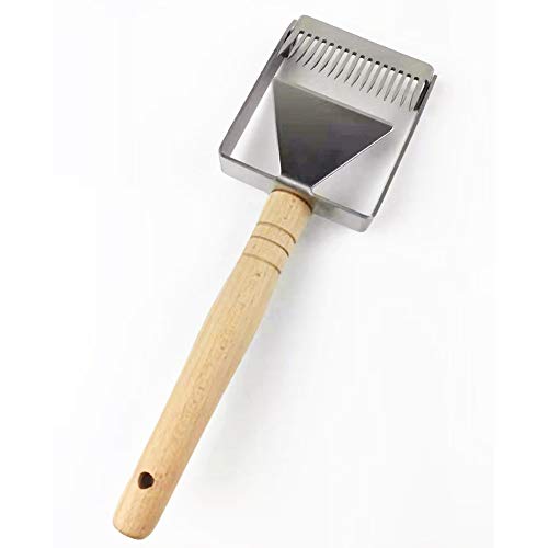 CCZMD Multiusos Tenedor de Corte de la Miel para raspar la Miel Pala rascador Herramienta de Colmena Marco de la jerarquía de Acero Inoxidable Miel Apicultura Desoperculador Tenedor raspado Pala