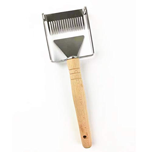 CCZMD Multiusos Tenedor de Corte de la Miel para raspar la Miel Pala rascador Herramienta de Colmena Marco de la jerarquía de Acero Inoxidable Miel Apicultura Desoperculador Tenedor raspado Pala
