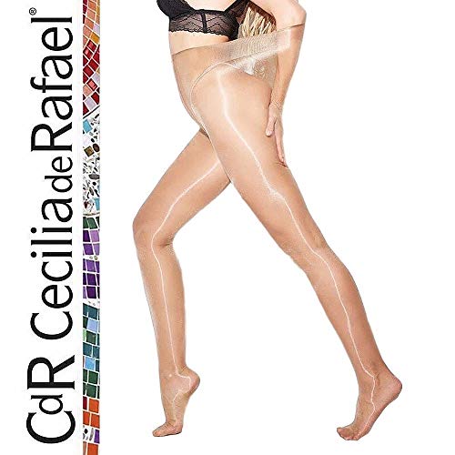 Cecilia de Rafael Eterno Super Lucido Medias, 20 DEN, Marrón (Moreno), X-Small (Tamaño del fabricante:1) para Mujer