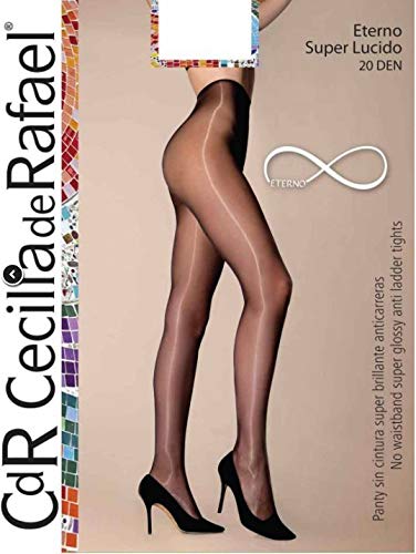 Cecilia de Rafael Eterno Super Lucido Medias, 20 DEN, Marrón (Moreno), X-Small (Tamaño del fabricante:1) para Mujer