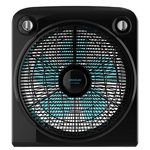 Cecotec EnergySilence 6000 PowerBox Black Ventilador de Suelo. 5 aspas. 50W. 3 velocidades. Motor de Cobre. con regilla Rotatoria. Temporizador de 2h