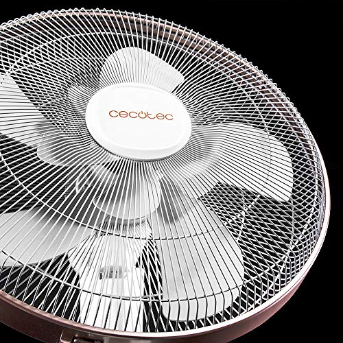Cecotec Ventilador de Pie EnergySilence 1030 SmartExtreme. 10 Aspas 16"(40cm) de Di‡Metro, Oscilante, 24 Velocidades, Ajustable(112-135cm), Motor de Cobre, Temporizador de 15h, Mando a Distancia, 60W