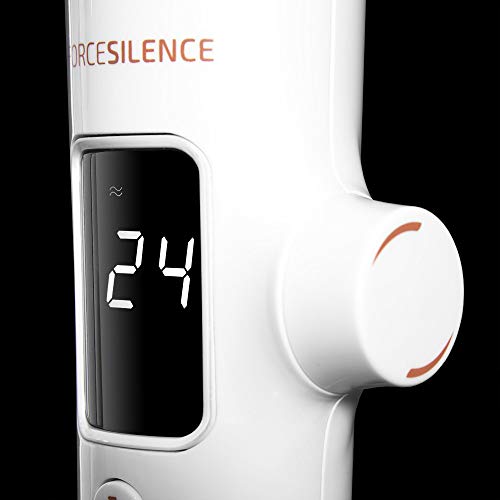 Cecotec Ventilador de Pie EnergySilence 1030 SmartExtreme. 10 Aspas 16"(40cm) de Di‡Metro, Oscilante, 24 Velocidades, Ajustable(112-135cm), Motor de Cobre, Temporizador de 15h, Mando a Distancia, 60W