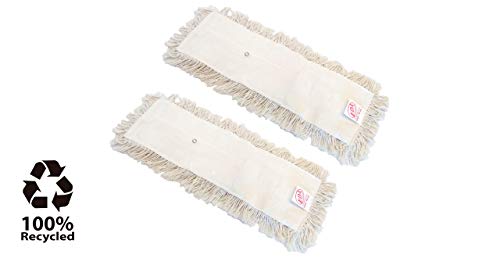 ceda - Pack 2 Recambios Mopa de Algodón Reutilizable para Limpieza y Cuidado de Suelos Parqué Valdosas | 45 cm. Especial Grandes Superficies.