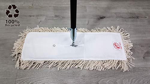 ceda - Pack 2 Recambios Mopa de Algodón Reutilizable para Limpieza y Cuidado de Suelos Parqué Valdosas | 45 cm. Especial Grandes Superficies.
