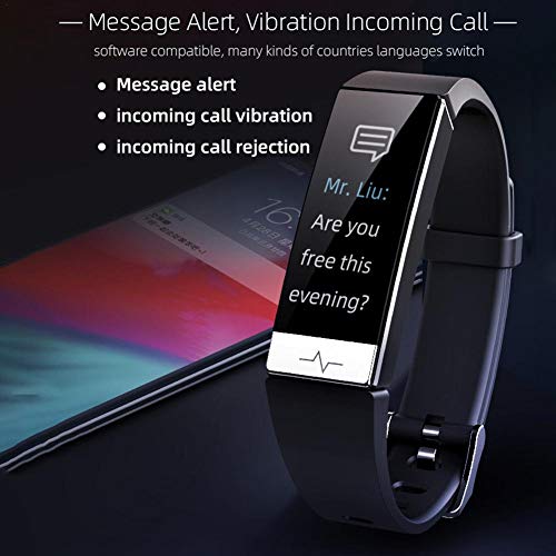 Cellga Pulsera Inteligente, Reloj Deportivo A Prueba De Agua Rastreador De Ejercicios Pulsera Inteligente con Podómetro Contador De Calorías Frecuencia Cardíaca Monitor De Sueño Monitor De serviceable