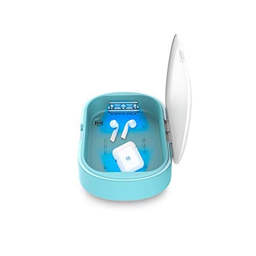 Celly Esterilizador UV Universal (Certificaciones), Caja Desinfectante con Rayos UV-C y Función Aromaterapia para Smartphones y Accesorios, Relojes, Mascarillas, Guantes.