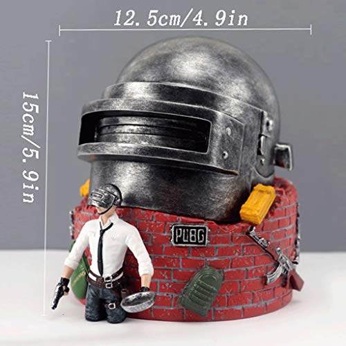 Cenicero de Resina con Tapas de múltiples Funciones Creativo Cenicero Retro Diversión Ash Bandeja de Almacenamiento Adornos Regalo for los Amigos (Color : A)