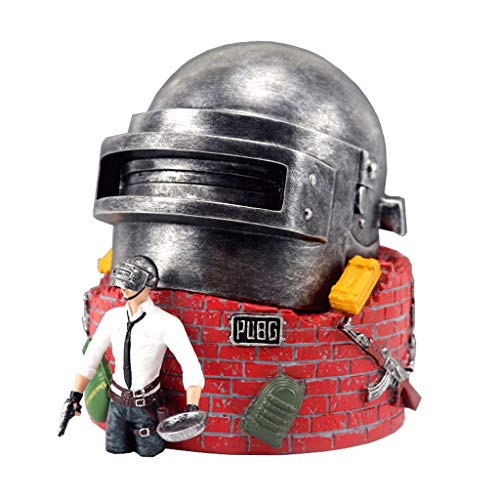 Cenicero de Resina con Tapas de múltiples Funciones Creativo Cenicero Retro Diversión Ash Bandeja de Almacenamiento Adornos Regalo for los Amigos (Color : A)