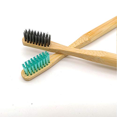 Cepillo de dientes de bambú Cepillo de nylon redondo multicolor Cepillo de dientes para adultos Eco Friendly Degradable Rose Red 12 Cepillo de dientes