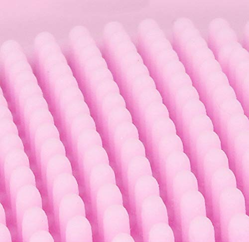 Cepillo De Limpiamiento Facial, Limpiador Facial Impermeable Del Silicio Y Sistema De Limpiamiento Eléctrico Del Masager Para El Cuidado De Piel De Limpiamiento Profundo,Pink