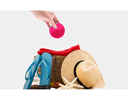 Cepillo De Limpieza Facial, Limpiador Facial De Silicona Resistente Al Agua Y Sistema De Limpieza Eléctrico Masager Para El Cuidado De La Piel De Limpieza Profunda,Red