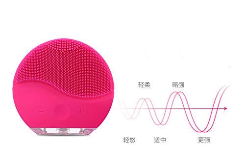 Cepillo De Limpieza Facial, Limpiador Facial De Silicona Resistente Al Agua Y Sistema De Limpieza Eléctrico Masager Para El Cuidado De La Piel De Limpieza Profunda,Red