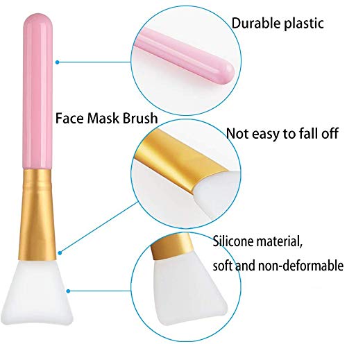Cepillo Mascarilla Facial Y Diadema, Cepillos De Mascarillas Faciales De Silicona Sin Pelo, Brochas De Maquillaje Para La Cara, Cosmética, Máscara De Ojos, Suero O Bricolaje(3+3 Pcs)