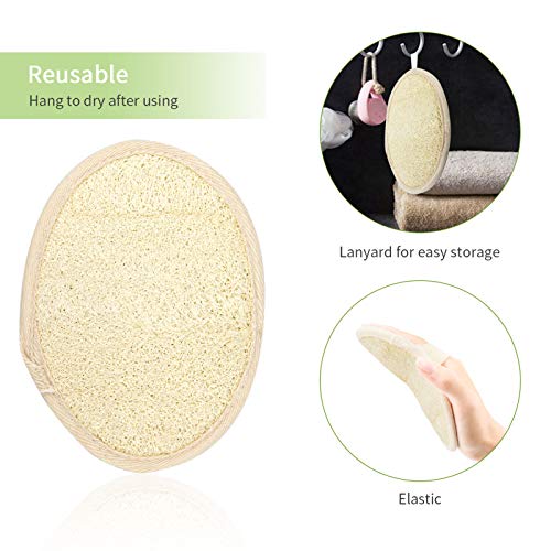 Cepillo seco para el cuerpo, cerdas de canvalite ducha celulitis cepillo exfoliante y 2 almohadillas de esponja de lufa para baño