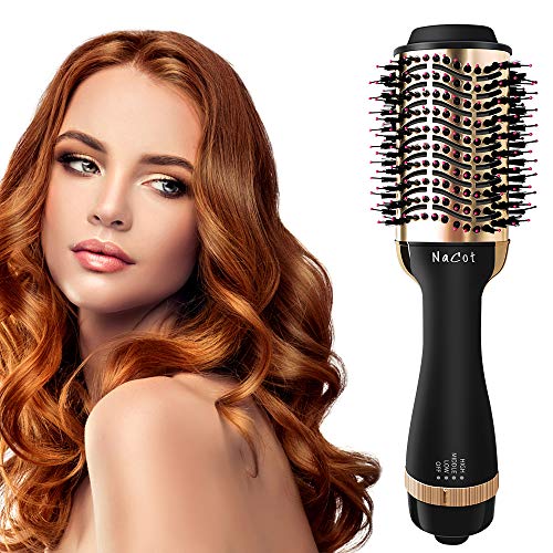 Cepillos de Aire Caliente,5 en 1 Cepillo Secador de Pelo Multifunción Secador de Cerámica con Iones Negativos para Peinado de Salón de Belleza