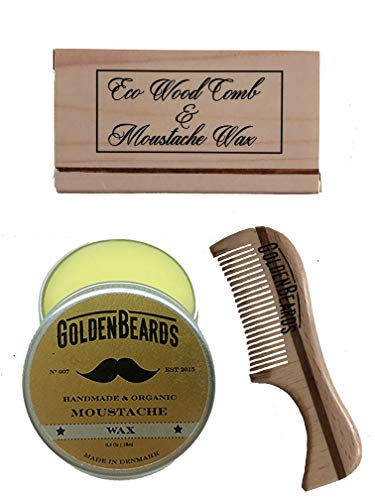 Cera para bigote y peine de madera ecológica T- Obtén el mejor kit de cera para bigote con un cepillo Kent al mejor precio, ahorra dinero en pedir estos dos productos.