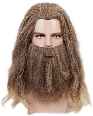 Cfbcc Película Vengadores Loki Thor 4 Final de Partida del Traje de Cosplay de Grasa Thor Pijamas Peluca Carnaval de Halloween Disfraces de rol Barba Pelucas