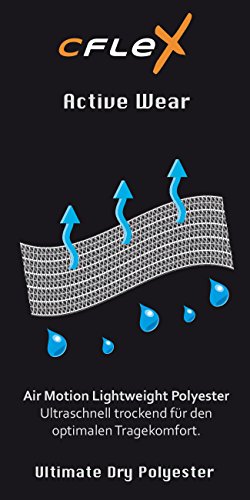 CFLEX Quickdry Piqué - Camiseta deportiva de manga larga para hombre naranja M