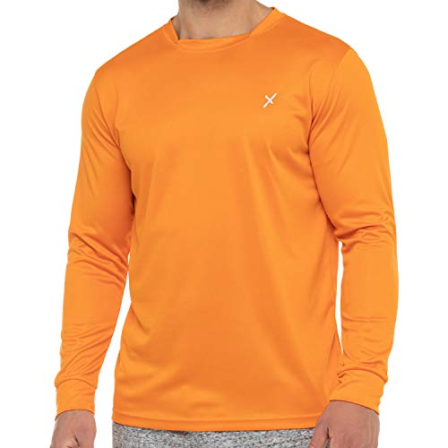 CFLEX Quickdry Piqué - Camiseta deportiva de manga larga para hombre naranja M