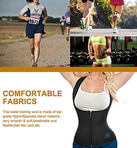 Chaleco de Sauna para Correr con Sudor, Camiseta de Neopreno de corsé para Entrenamiento de Cintura de Mujeres para Adelgazar y Adelgazar Talladora de Cuerpo