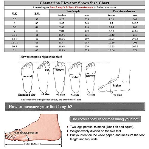 CHAMARIPA Zapatos con Alzas Interiores para Hombres - 7CM Que Aumentan Su Altura - Deportes de Exterior Sneaker
