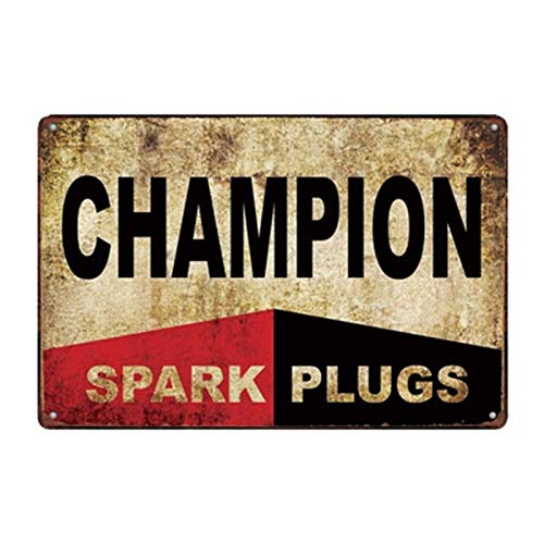 Champion Cartel de Chapa Cartel de Metal bujía Placa de decoración Retro Cartel de Chapa Placa Retro Bar Pub Club Garaje habitación decoración para el hogar 20 * 30cm