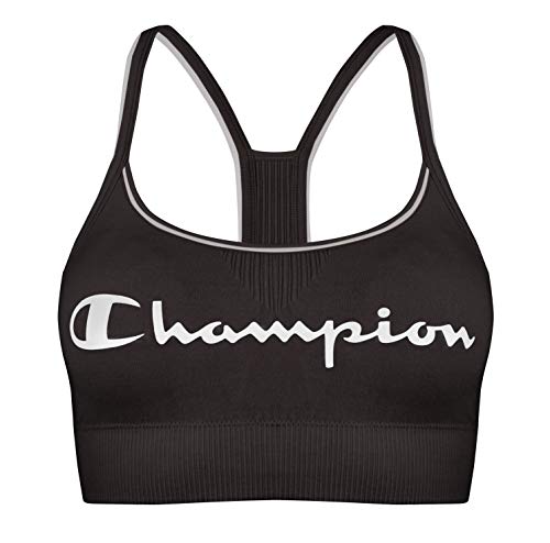 Champion The Seamless Fashion Bra Sujetador Deportivo, Negro (Noir 3am), Small para Mujer
