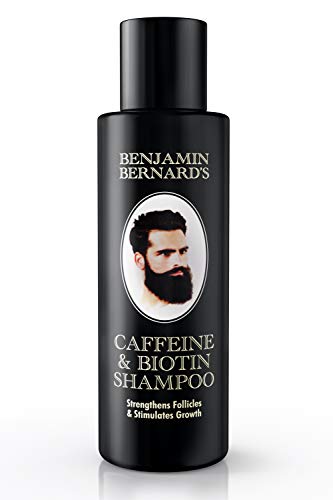 Champú con cafeína y biotina para hombres -Benjamin Bernard - Para fortalecer los folículos capilares y estimular el crecimiento de pelo - Sin parabeno ni sulfatos - 150 ml