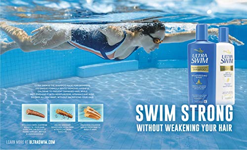 Champú De Eliminación De Cloro UltraSwim. Fórmula Hidratante. Elimina El Cloro Y El Olor A Cloro Con Solo Un Uso, Se Puede Usar Después De Cada Baño. 207 Mililitros