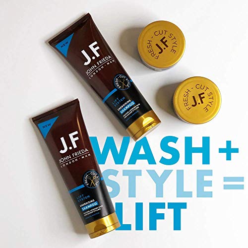 Champú energizante John Frieda Man JF Man Lift System para cabello fino y plano, 250 ml