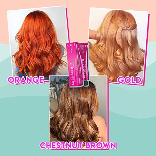 Champú Para Teñir El Cabello De Sirena, Crema De Color De Cabello Suave Semipermanente De 100 Ml Con Herramientas Para Teñir El Cabello Para Bricolaje En Todos Los Pelos grape purple