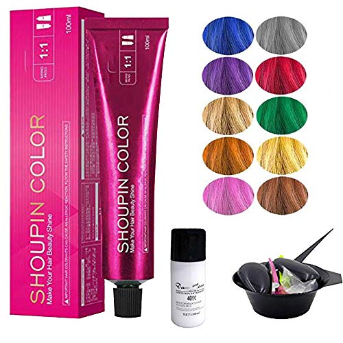 Champú Para Teñir El Cabello De Sirena, Crema De Color De Cabello Suave Semipermanente De 100 Ml Con Herramientas Para Teñir El Cabello Para Bricolaje En Todos Los Pelos grape purple