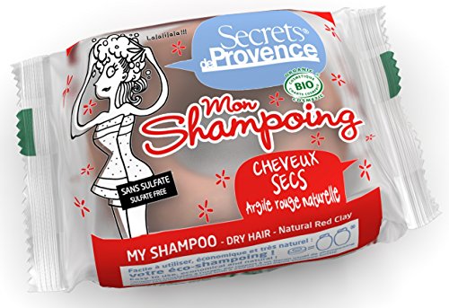 Champú Sólido Orgánico 85gr - Arcilla Roja para Cabello Seco - Secrets de Provence
