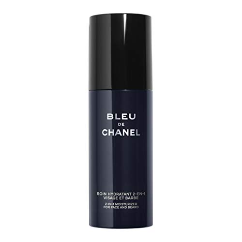 Chanel Bleu - Crema hidratante 2 en 1 para rostro y barba, 50 ml