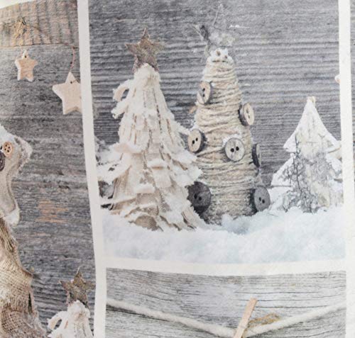 Chapa estriada palo Decoración navideña iluminada – Cojín & imágenes con ledes – Precioso almohada decorativa de Navidad imágenes decoración sofá sofá Navidad, Bäume im Schnee, almohada