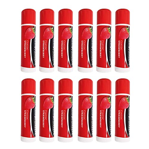 Chapstick Lip Balsamo de Fresa para Labios (Pack de 12)