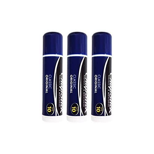 Chapstick - Pack de 3 bálsamos labiales clásicos originales para el cuidado de los labios