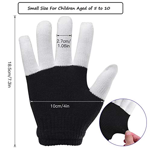Charlemain Guantes LED, Guantes de Mano Iluminados, Dedos Parpadeantes Coloridos de 6 Modos Brillo para Festivales / Halloween / Navidad / Juegos / Correr / Deportes, Niños Pequeños (5-10 Años)