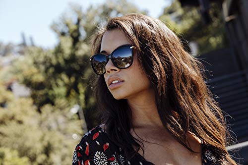 Cheapass Gafas de Sol Ojos de Gato Negras Diseño UV-400 Grandes XXL Metálicas Mujeres Hombres