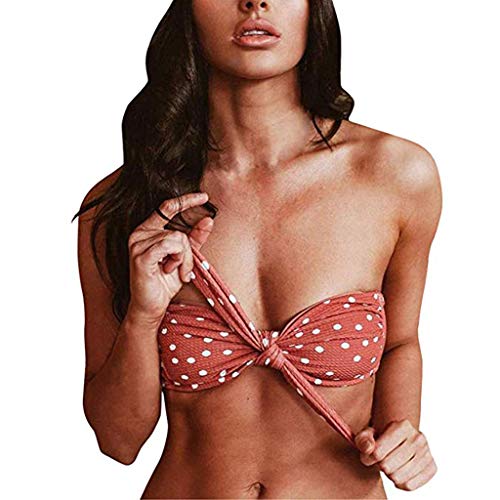 CheChury Bikini Mujer 2020 Dos Piezas Ropa con con Estampado de Lunares Traje de baño Conjunto de Bikini Push-Up Verano Acolchado Bra