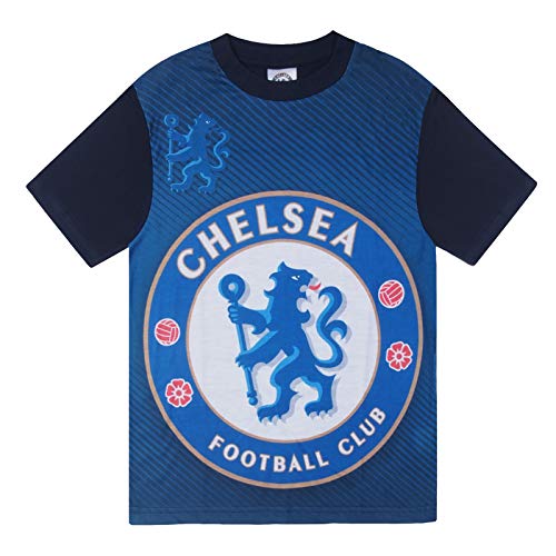 Chelsea FC - Pijama corto para niño - Producto oficial - Azul - Azul marino - 12-13 años