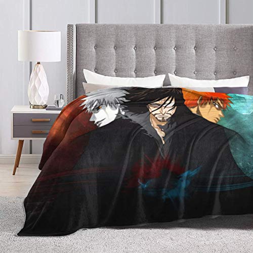 CHENQIAN Blea-Ch, Kuro-Saki Ichigo, Grim Rea-per Blanket Ultra-Soft Micro Fleece Manta cálida para Sala de Estar/Dormitorio 50"X40