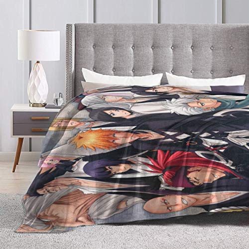 CHENQIAN Blea-Ch, Kuro-Saki Ichigo, Grim Rea-per Blanket Ultra-Soft Micro Fleece Manta cálida para Sala de Estar/Dormitorio 80"X60