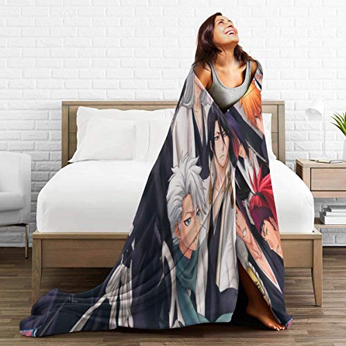CHENQIAN Blea-Ch, Kuro-Saki Ichigo, Grim Rea-per Blanket Ultra-Soft Micro Fleece Manta cálida para Sala de Estar/Dormitorio 80"X60