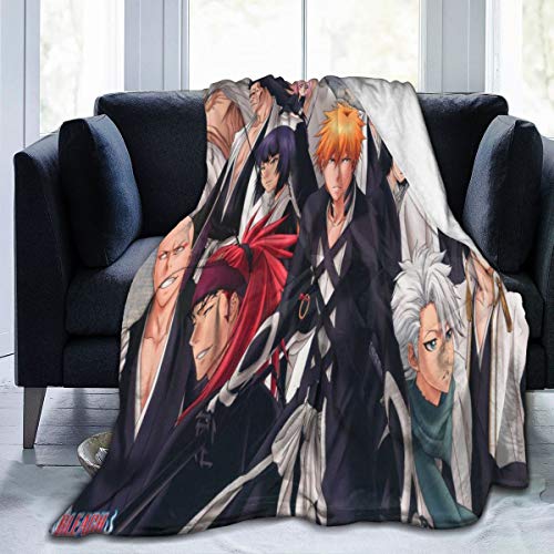 CHENQIAN Blea-Ch, Kuro-Saki Ichigo, Grim Rea-per Blanket Ultra-Soft Micro Fleece Manta cálida para Sala de Estar/Dormitorio 80"X60